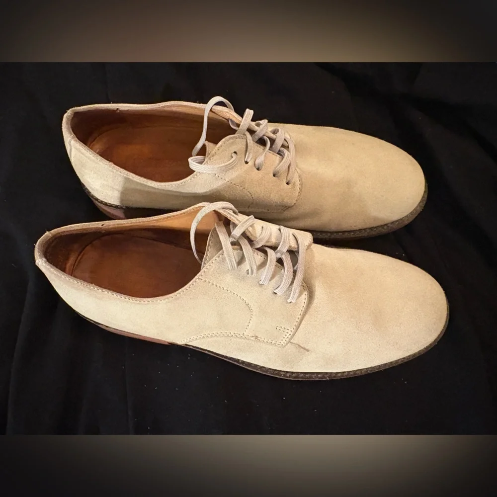 J. Crew Beige Nubuck Derby’s